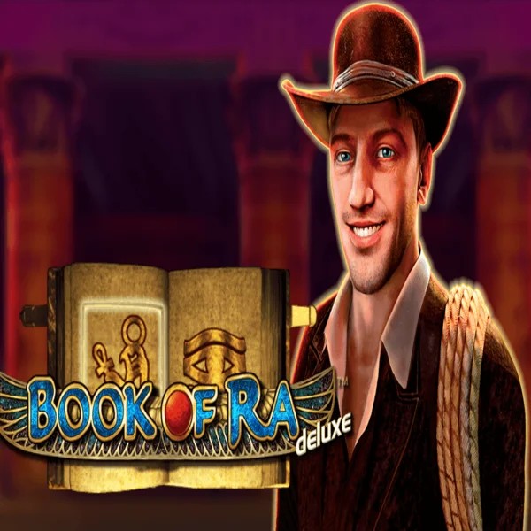 Book of Ra Deluxe slot visual from Novomatic available on casinobeef.eu