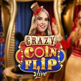 Crazy Coin Flip logo by Evolution Beef Casino