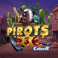 Slots logo of Pirots 3 from ELK Studios at Beef Casino