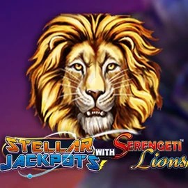 Official Jackpots logo: Stellar Jackpots with Serengeti Lions by Lightning Box Game at Beef Casino